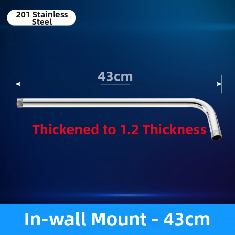 Sprchový ram s skrytým kruhovým ohybom, nerezová oceľ, moderný štýl, horná tryska