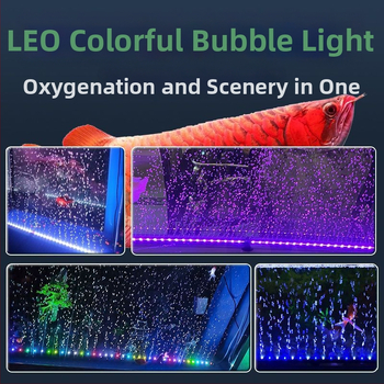 Λάμπα φυσαλίδων ενυδρείου με επταχρωμο φωτισμό, λωρίδα φυσαλίδων, αδιάβροχη, ισχύς 3W