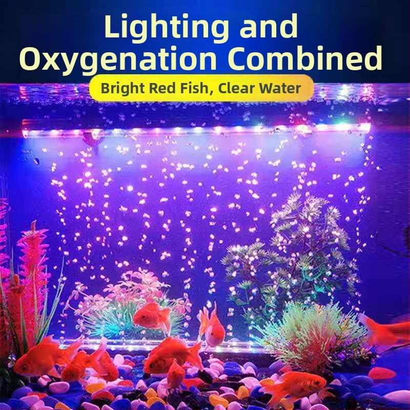 Λάμπα φυσαλίδων ενυδρείου με επταχρωμο φωτισμό, λωρίδα φυσαλίδων, αδιάβροχη, ισχύς 3W