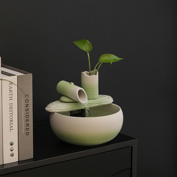 Kerámiából készült asztali vízfal dekoráció, új kínai stílus, nappalira és irodába, Feng Shui a jólét vonzásáért