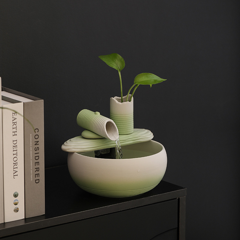 Kerámiából készült asztali vízfal dekoráció, új kínai stílus, nappalira és irodába, Feng Shui a jólét vonzásáért