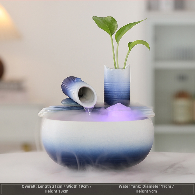 Kerámiából készült asztali vízfal dekoráció, új kínai stílus, nappalira és irodába, Feng Shui a jólét vonzásáért