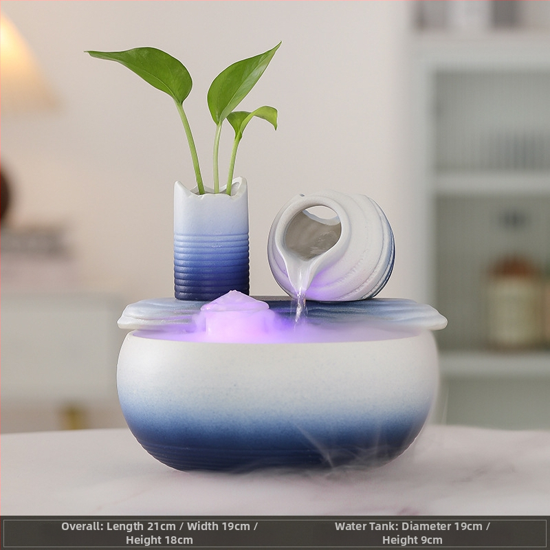 Kerámiából készült asztali vízfal dekoráció, új kínai stílus, nappalira és irodába, Feng Shui a jólét vonzásáért