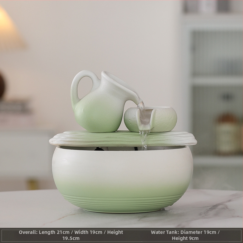 Kerámiából készült asztali vízfal dekoráció, új kínai stílus, nappalira és irodába, Feng Shui a jólét vonzásáért