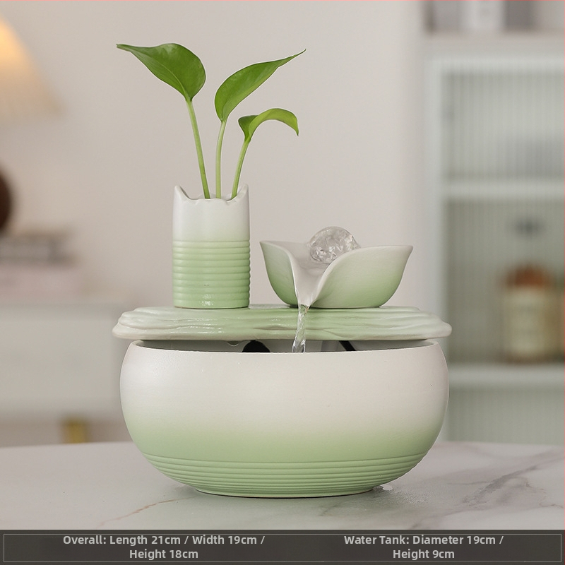 Kerámiából készült asztali vízfal dekoráció, új kínai stílus, nappalira és irodába, Feng Shui a jólét vonzásáért