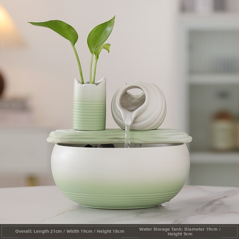 Kerámiából készült asztali vízfal dekoráció, új kínai stílus, nappalira és irodába, Feng Shui a jólét vonzásáért