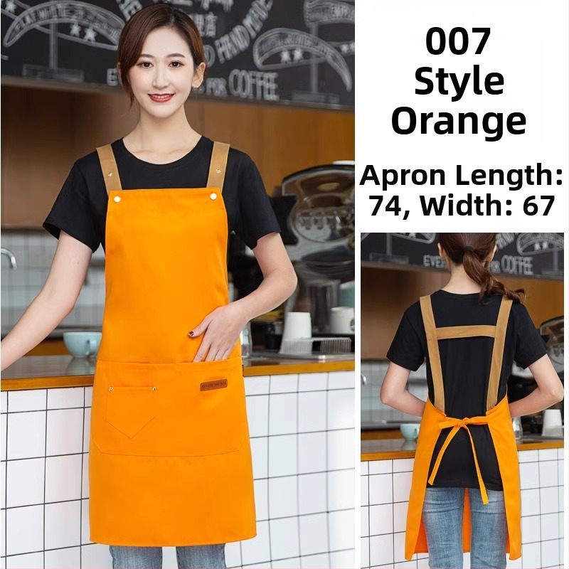 Безръкав фартук за обществено хранене, антизамърсяващ, 100% памук, корейски стил, за възрастни