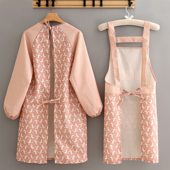 Престилка с дълги ръкави, канвас, корейски стил, защита от замърсяване, устойчивост на петна