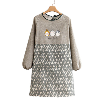 Престилка с дълги ръкави, канвас, корейски стил, защита от замърсяване, устойчивост на петна