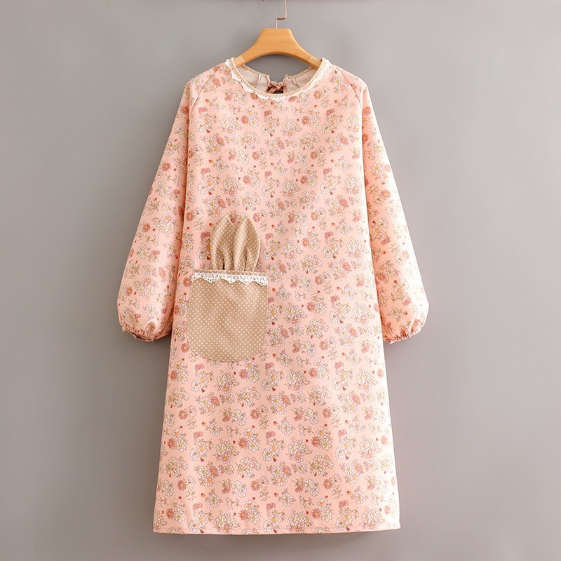 Престилка с дълги ръкави, канвас, корейски стил, защита от замърсяване, устойчивост на петна