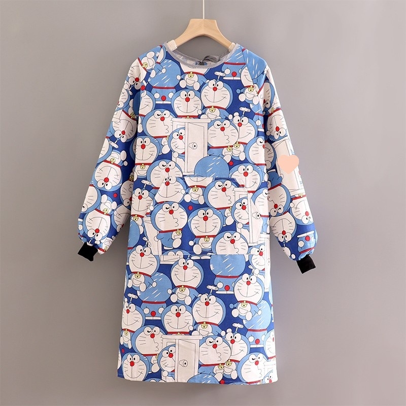 Престилка с дълги ръкави, канвас, корейски стил, защита от замърсяване, устойчивост на петна