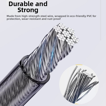 Jelszavas kerékpárzár, anti-lopás, acélkábel, univerzális, modell 985