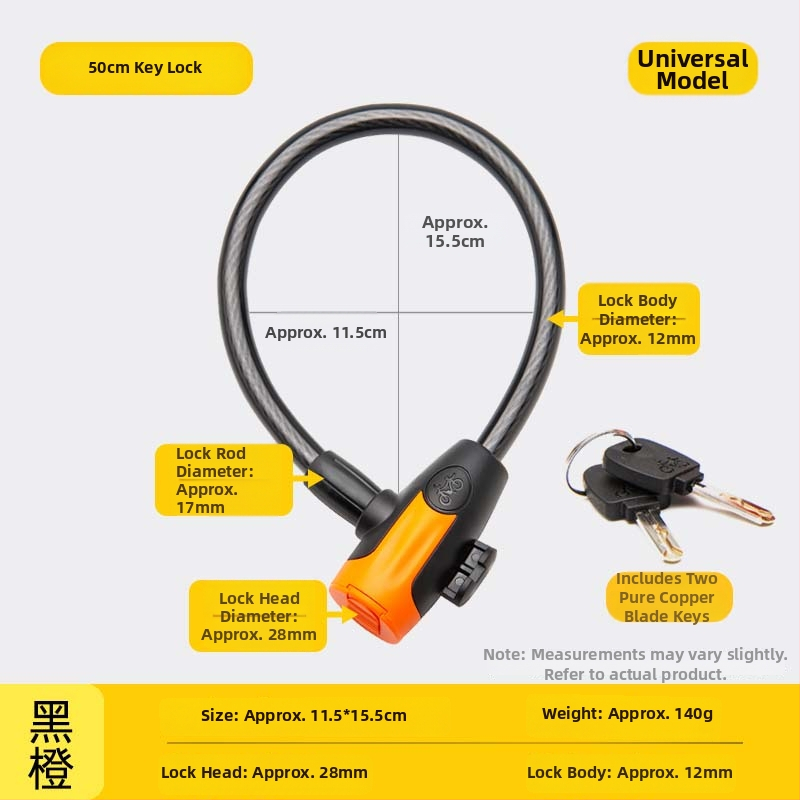 Jelszavas kerékpárzár, anti-lopás, acélkábel, univerzális, modell 985