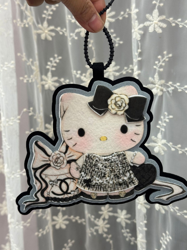 Διακοσμητικό για τσάντα με μοτίβο γατάκι καρτούν, ύφασμα, τεχνολογία θερμής συγκόλλησης, πρωτότυπος σχεδιασμός, φθινόπωρο 2025