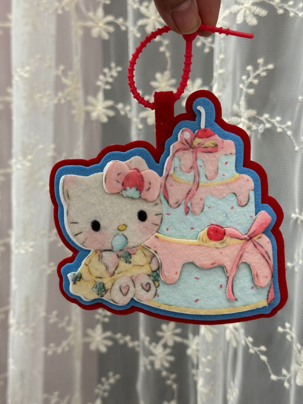 Διακοσμητικό για τσάντα με μοτίβο γατάκι καρτούν, ύφασμα, τεχνολογία θερμής συγκόλλησης, πρωτότυπος σχεδιασμός, φθινόπωρο 2025