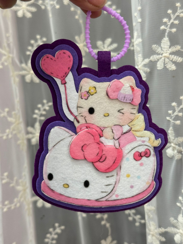 Διακοσμητικό για τσάντα με μοτίβο γατάκι καρτούν, ύφασμα, τεχνολογία θερμής συγκόλλησης, πρωτότυπος σχεδιασμός, φθινόπωρο 2025