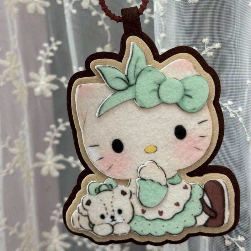 Διακοσμητικό για τσάντα με μοτίβο γατάκι καρτούν, ύφασμα, τεχνολογία θερμής συγκόλλησης, πρωτότυπος σχεδιασμός, φθινόπωρο 2025