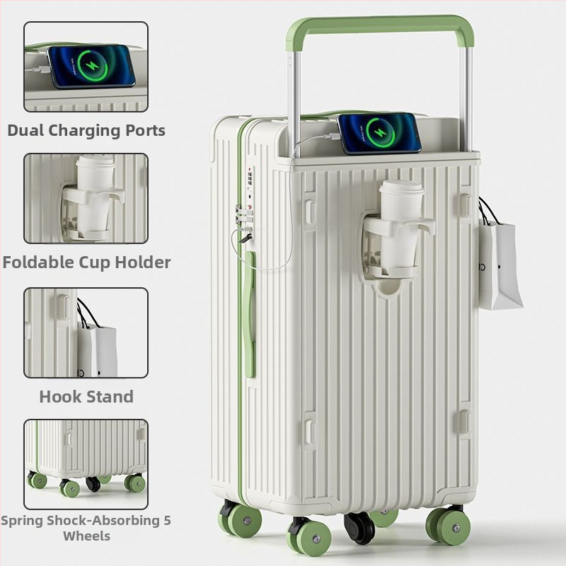 Veľkokapacitný kufor s univerzálnymi kolieskami, otvorenie na zips, zámok: visací zámok, výstelka ABS/PC, materiál PCS