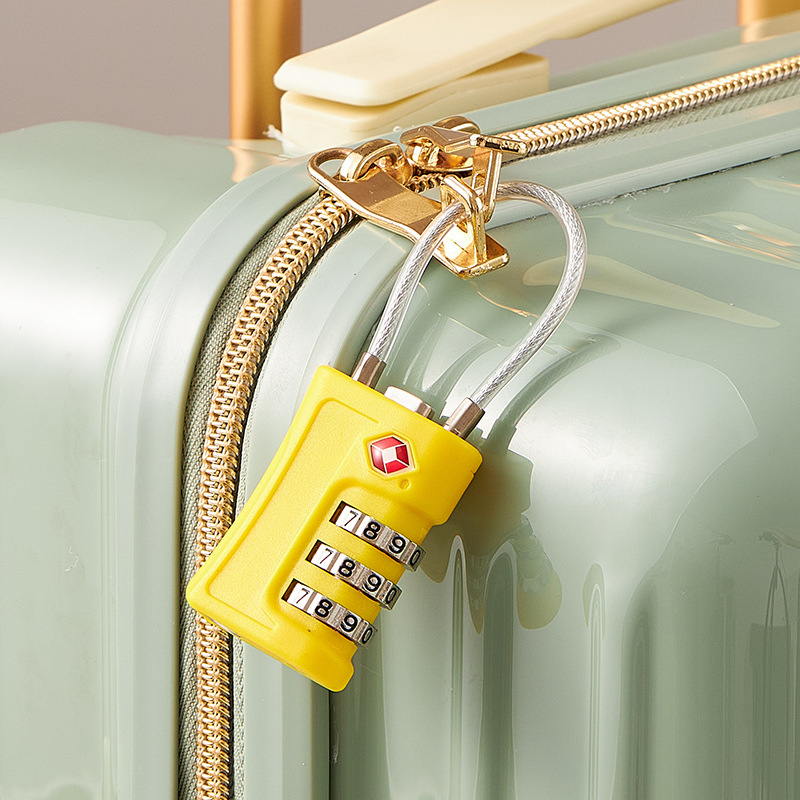 TSA poggyász-zár jelszós mechanikus, ABS anyag, modell 716, 4 mm-es záróelem vastagsága, 10 mm-es távolság