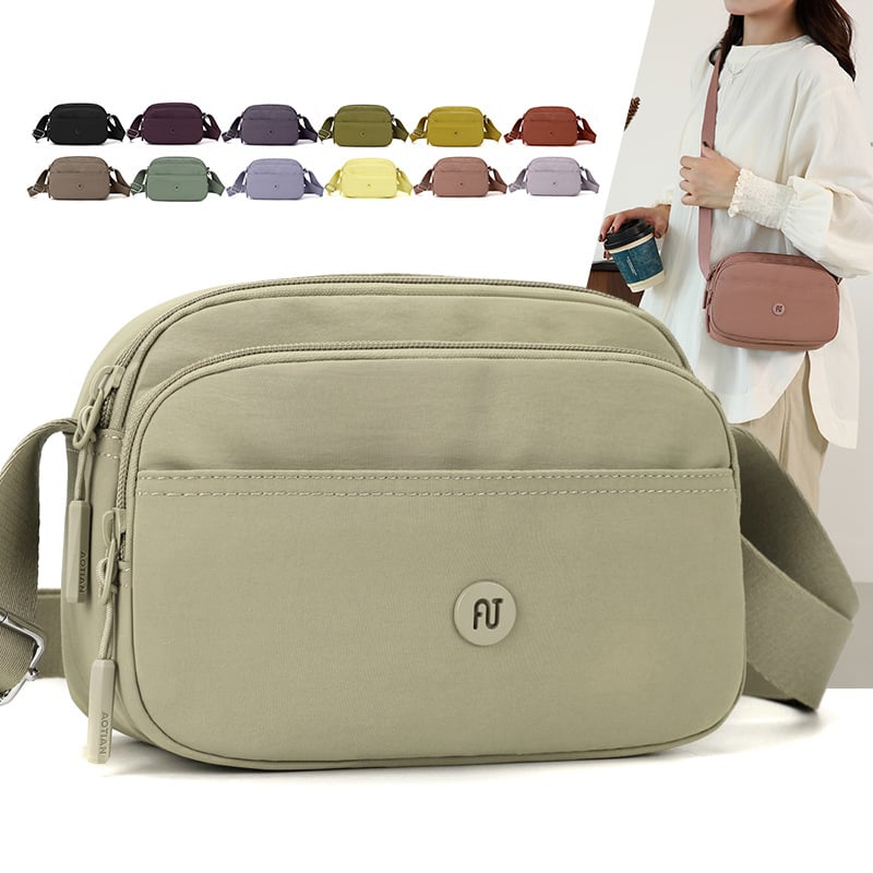 Aotian crossbody torba od Oxford platna — kvadratnog oblika, otvor na zip, unutarnji džep sa zipom, s jednim remenom za ramena, kod proizvoda 37031