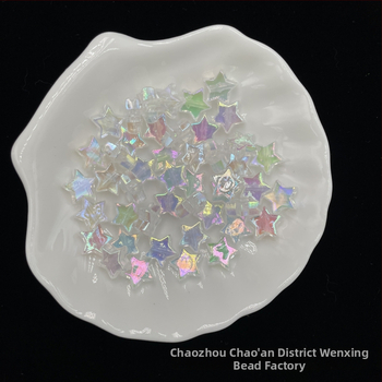 DIY βραχιόλι με πεντάκτινο αστέρι σε χρωμιωμένο φινίρισμα, αλυσίδα για κινητό με ακρυλικά χάντρες, ηλεκτροπλακωμένο φινίρισμα, μεγάλο μέγεθος, στυλ διαδικτυακής διασημότητας