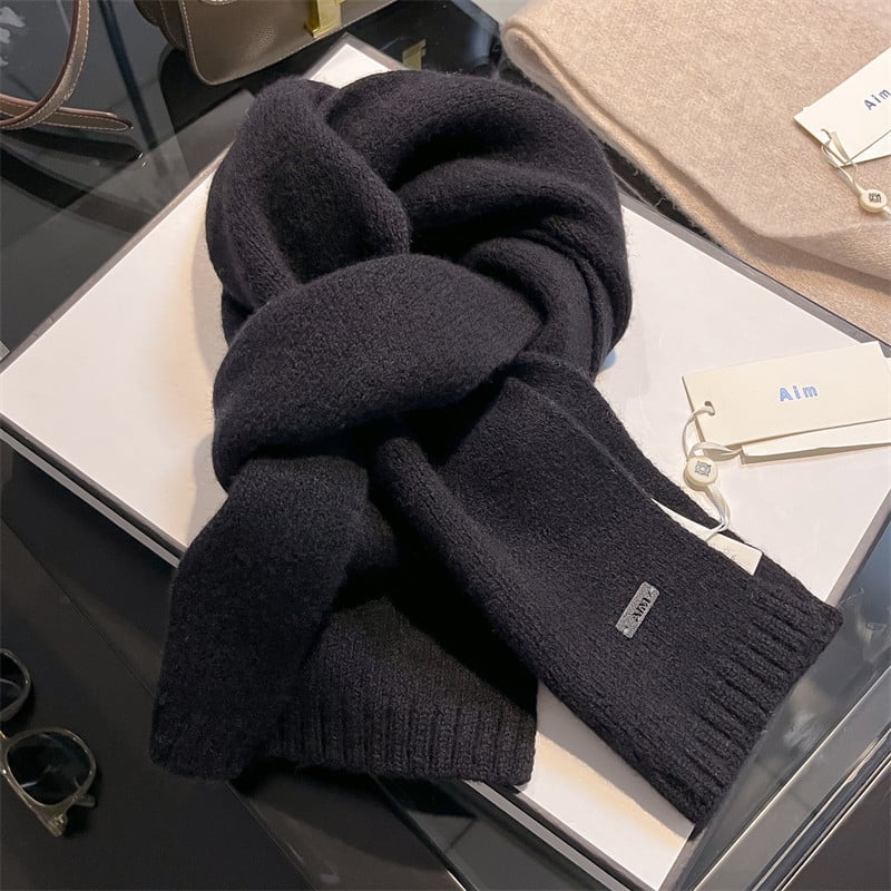 Xunyi Φουλάρι γυναικών από 100% φυσική μαλλί — Warp-knit, χειμερινή ζεστασιά, κομψό αστικό στυλ