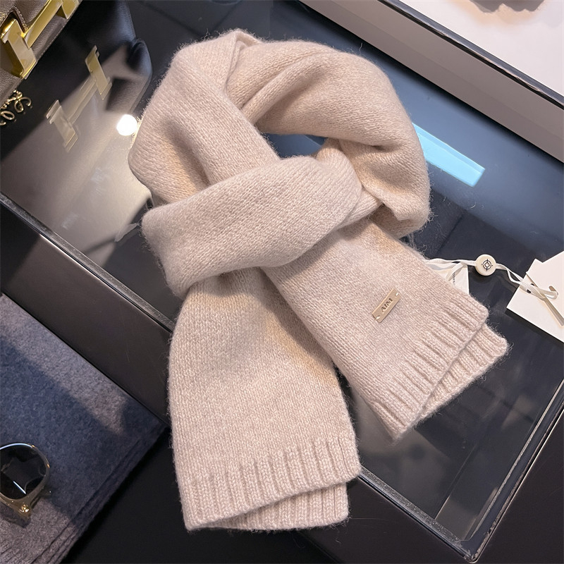 Xunyi Φουλάρι γυναικών από 100% φυσική μαλλί — Warp-knit, χειμερινή ζεστασιά, κομψό αστικό στυλ