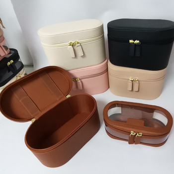 Geantă de machiaj cu capacitate mare, transparentă, potrivită pentru călătorii, multifuncțională (material PU, impermeabilă, antibacteriană, despărțire uscat/umed, fermoar)