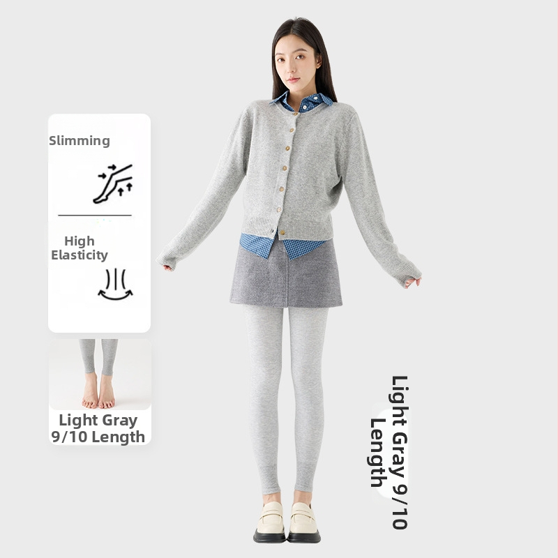 Γυναικείο κολάν με εσωτερικό φλίς, χοντρή ρίγα, υψηλή ελαστικότητα, μήκος τρία τέταρτα, ενιαίο καλσόν με αντιολίσθηση