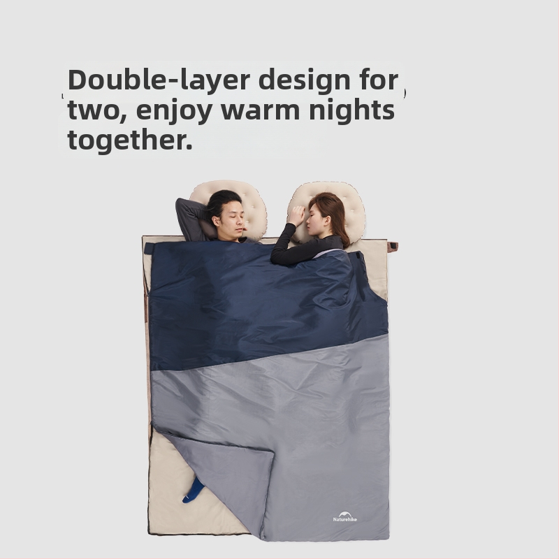 Spací vak proti špine pre dospelých, nylonový plášť, výplň z imitácie hodvábneho bavlneného textilu, štýl obálky, ľahký 0.68 kg