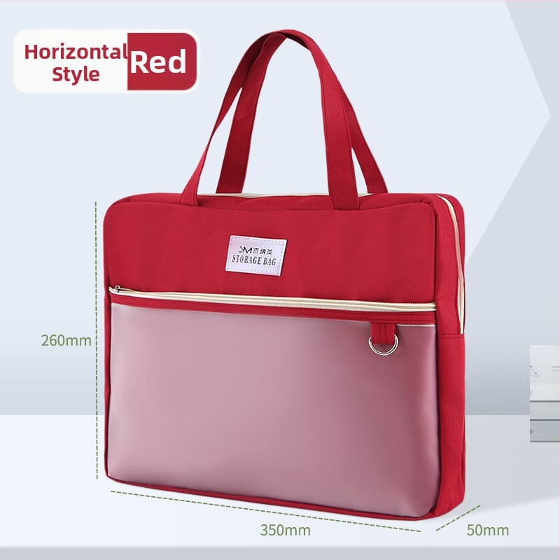 Τσάντα εγγράφων για γυναίκες Geneme, Oxford ύφασμα, Κλείσιμο με φερμουάρ, Σχήμα εξωγήινο