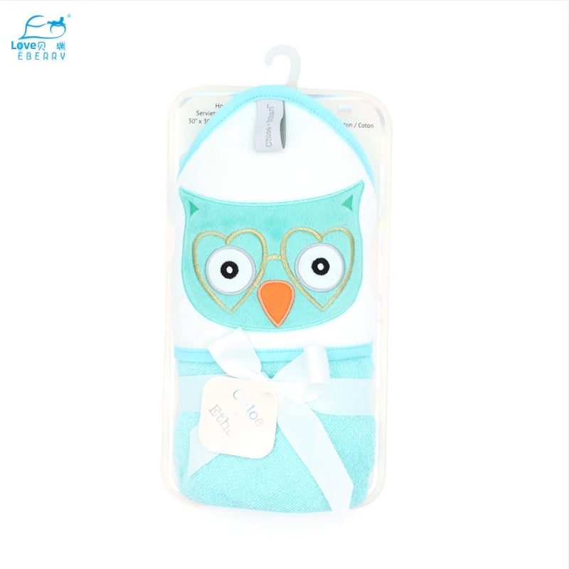 Pătură- prosop de baie pentru bebeluși, 100% bumbac, 350gsm, pentru sugari 1–3 ani, stil Cartoon, personalizare disponibilă