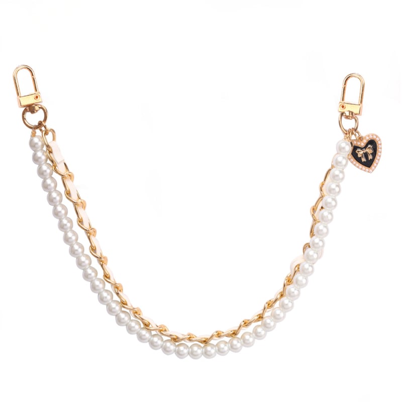 Set de pandantive pentru geantă cu lanț dublu, PU material, model dungi, stil urban simplu, vară 2025