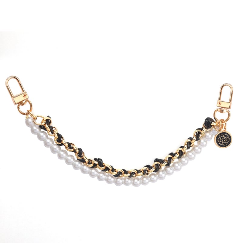 Set de pandantive pentru geantă cu lanț dublu, PU material, model dungi, stil urban simplu, vară 2025