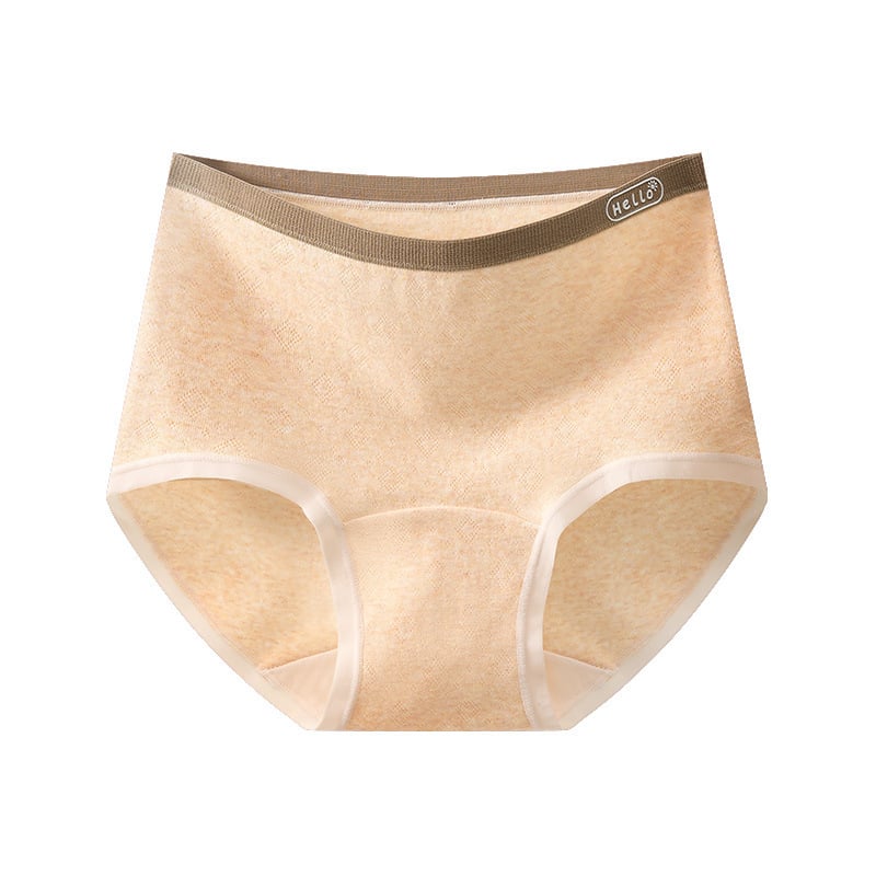 Chiloți femei din bumbac, antibacteriali, cu crac extins, talie înaltă, model uni