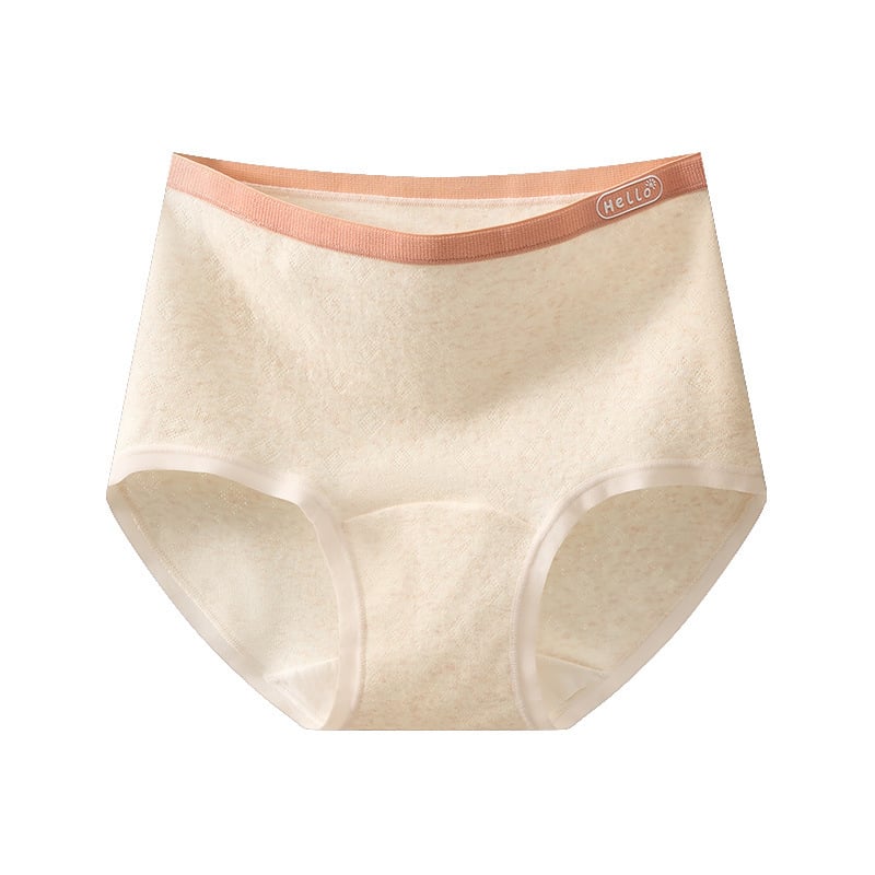 Chiloți femei din bumbac, antibacteriali, cu crac extins, talie înaltă, model uni