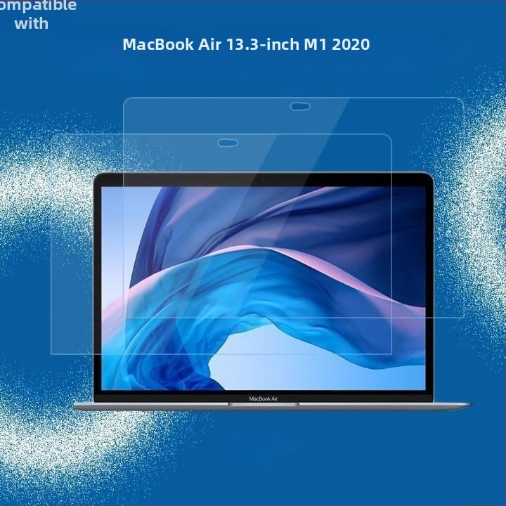 Protecție ecran temperată pentru MacBook Pro/Air — prelucrare mecanică, proces OEM, greutate ~50 g
