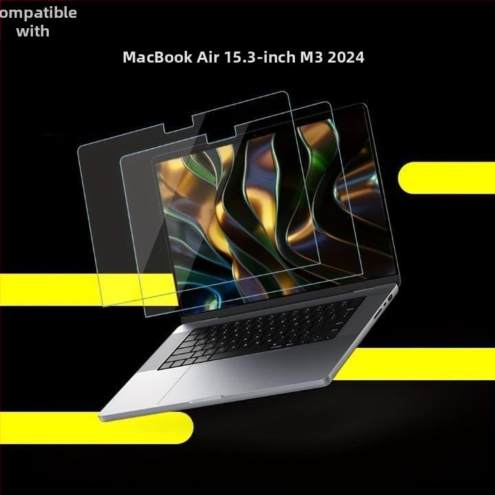 Protecție ecran temperată pentru MacBook Pro/Air — prelucrare mecanică, proces OEM, greutate ~50 g