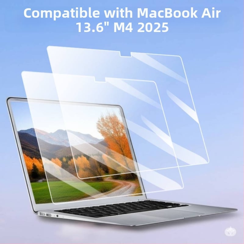 Protecție ecran temperată pentru MacBook Pro/Air — prelucrare mecanică, proces OEM, greutate ~50 g