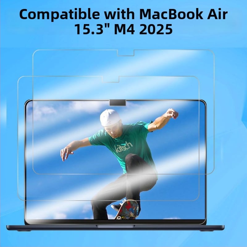 Protecție ecran temperată pentru MacBook Pro/Air — prelucrare mecanică, proces OEM, greutate ~50 g
