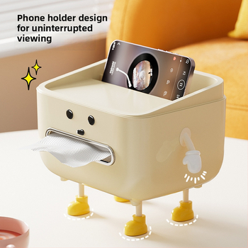 Stolová dóza na servítky s úložným priestorom pre diaľkový ovládač, hladké vysúvanie, plastová konštrukcia, model CD2390, multifunkčná