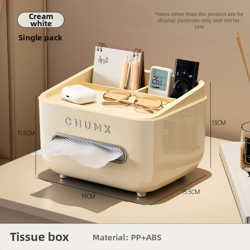 Stolová dóza na servítky s úložným priestorom pre diaľkový ovládač, hladké vysúvanie, plastová konštrukcia, model CD2390, multifunkčná