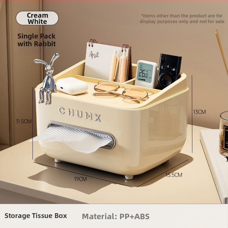 Stolová dóza na servítky s úložným priestorom pre diaľkový ovládač, hladké vysúvanie, plastová konštrukcia, model CD2390, multifunkčná