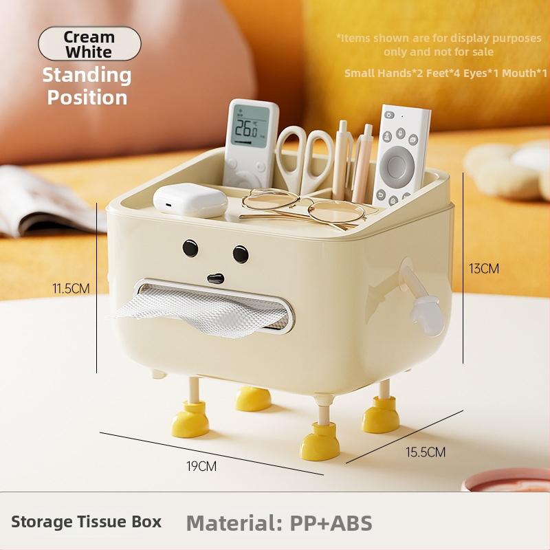 Stolová dóza na servítky s úložným priestorom pre diaľkový ovládač, hladké vysúvanie, plastová konštrukcia, model CD2390, multifunkčná