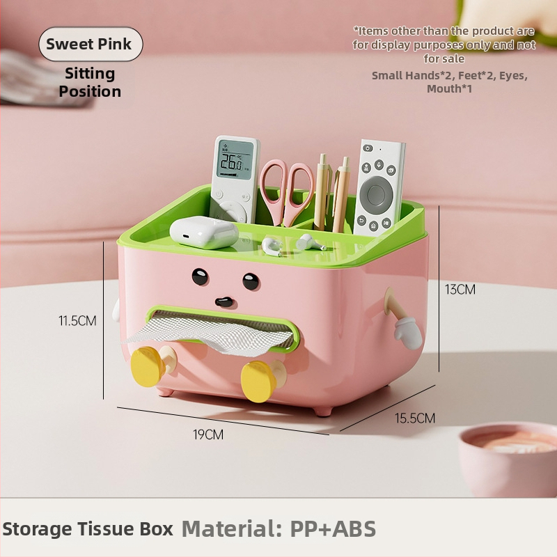 Stolová dóza na servítky s úložným priestorom pre diaľkový ovládač, hladké vysúvanie, plastová konštrukcia, model CD2390, multifunkčná