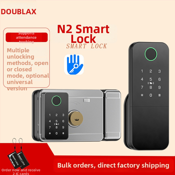 Умен заключващ механизъм с пръстов отпечатък за врати от желязо/дърво, модел N2, съхранение на 100 отпечатъка, над 100000 отключвания, сканиране за по-малко от 0.5 сек, работна температура -35°C до 55°C