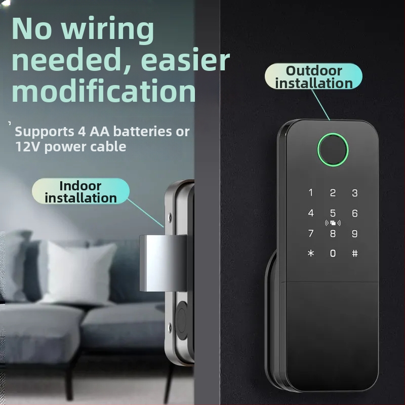 Inteligentný zámok s odtlačkom pre dvere z kovu/dreva, Model N2, 100 odtlačkov, >100000 odomknutí, sken <0,5 s, teplota prevádzky -35°C až 55°C