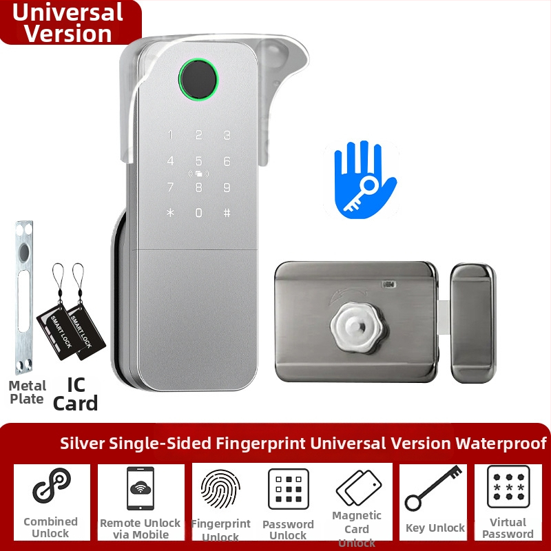 Умен заключващ механизъм с пръстов отпечатък за врати от желязо/дърво, модел N2, съхранение на 100 отпечатъка, над 100000 отключвания, сканиране за по-малко от 0.5 сек, работна температура -35°C до 55°C