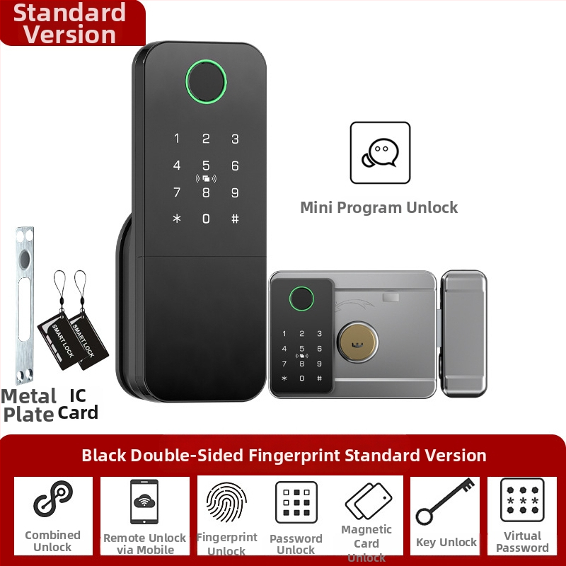 Умен заключващ механизъм с пръстов отпечатък за врати от желязо/дърво, модел N2, съхранение на 100 отпечатъка, над 100000 отключвания, сканиране за по-малко от 0.5 сек, работна температура -35°C до 55°C