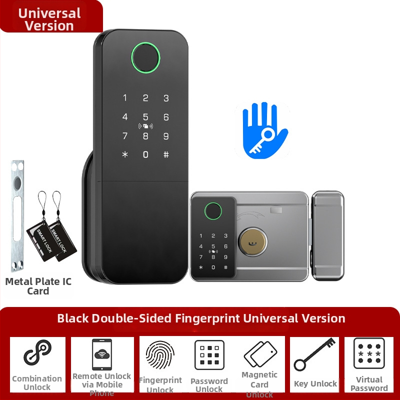 Умен заключващ механизъм с пръстов отпечатък за врати от желязо/дърво, модел N2, съхранение на 100 отпечатъка, над 100000 отключвания, сканиране за по-малко от 0.5 сек, работна температура -35°C до 55°C